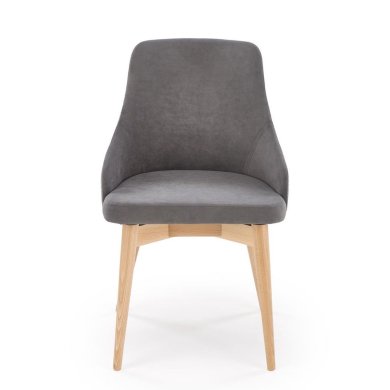 Обеденный стул поворотный Halmar MALAGA Пепельный - 5 Обеденный стул поворотный Halmar MALAGA Пепельный V-PL-N-MALAGA-MAVEL14/STELAR92 фото - 5