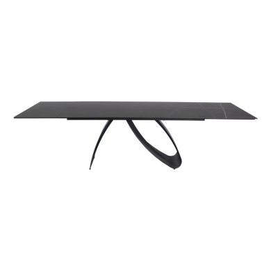 Раскладной обеденный стол Signal DIUNA Ceramic Marmur Черный DIUNACC160 фото - 4