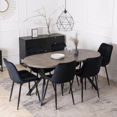 Раскладной обеденный стол Mebel Elit DORIAN Бетон ME.DORIAN/BET/CZ/S фото - 10