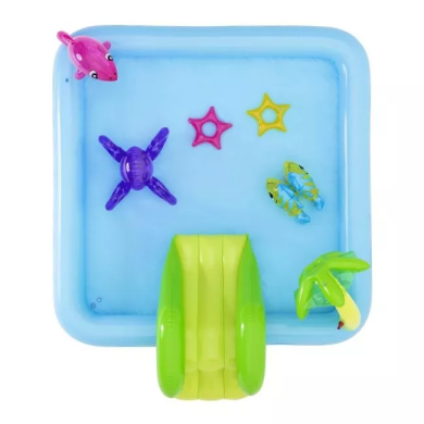 Надувной детский бассейн Bestway 53052 FANTASTIC AQUARIUM 239х206x86 см Голубой BES53052 фото - 4