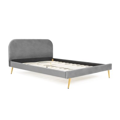 Ліжко Homla VENLO Welur 160x200 см | Сірий 160268 фото - 3