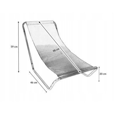 Складной шезлонг Kontrast ELLA Серый - 2 Складной шезлонг Kontrast ELLA Серый 5.10.13525 фото - 2