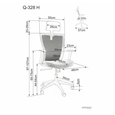 Офісне крісло Signal Q-328H Зелений OBRQ328HCZ фото - 10