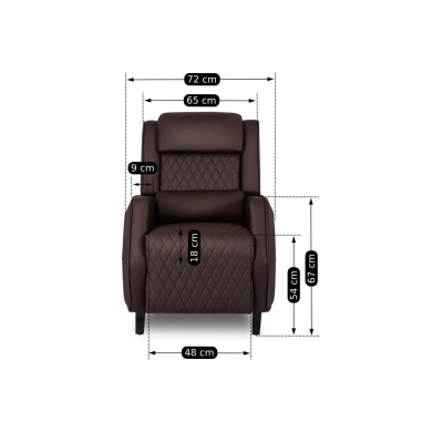 Кресло раскладное многопозиционное Mebel Elit VIPER | Коричневый ME.VIPER/BR/E/FW фото - 3
