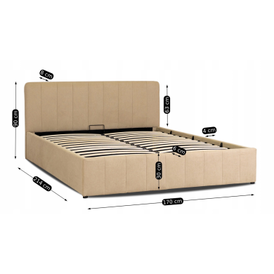 Кровать Mebel Elit CHRISTIAN Welur 160x200 см Бежевый - 13 Кровать Mebel Elit CHRISTIAN Welur 160x200 см Бежевый ME.CHRISTIAN/160/BZ/T/LOZ фото - 13