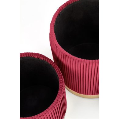 Комплект пуфов Halmar Monty 2 шт Бордовый - 5 Комплект пуфов Halmar Monty 2 шт Бордовый V-CH-MONTY-PUFA-BORDOWY фото - 5