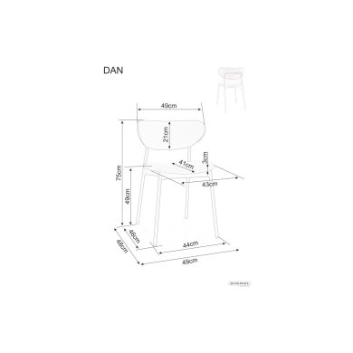 Обідній стілець Signal DAN TAP Помаранчевий DANMICP фото - 3