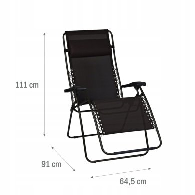 Складаний шезлонг Meven GRAVITY Чорний MV-8067CZ-GRAVITY фото - 6