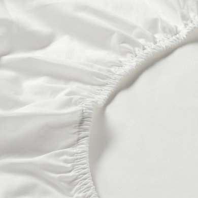 IKEA Простирадло на резинці ULLVIDE 120x200 см Білий (ИКЕА УЛЛВИДЕ) 10345346 фото - 3