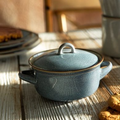 Горшок для запекания с крышкой Homla LARISA 0,5 л Серый 218383 фото - 5