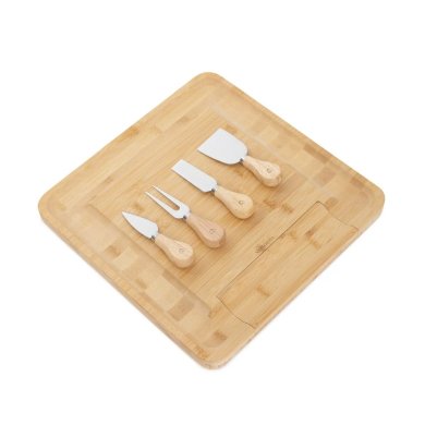 Сервировочная доска для сыра с ножами Homla RUMI 32x32 см Дерево - 2 Сервировочная доска для сыра с ножами Homla RUMI 32x32 см Дерево 215575 фото - 2