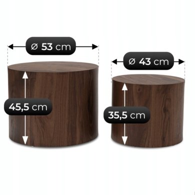 Комплект журнальних столів Mebel Elit LEILA 2 шт Горіх ME.LEILA/O/L фото - 5