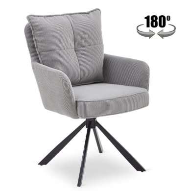 Обідній стілець поворотний Mebel Elit CITY Velvet Сірий ME.CITY/P/SZTR/K