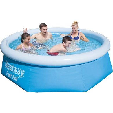Надувний басейн Bestway 57448 FAST SET 244x61 см Блакитний 84853082 фото - 2