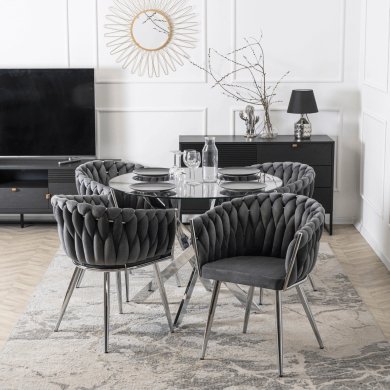 Обідній стілець Mebel Elit SORELLA Welur Сірий - 5 Обідній стілець Mebel Elit SORELLA Welur Сірий ME.SORELLA/P/CH/V/K фото - 5