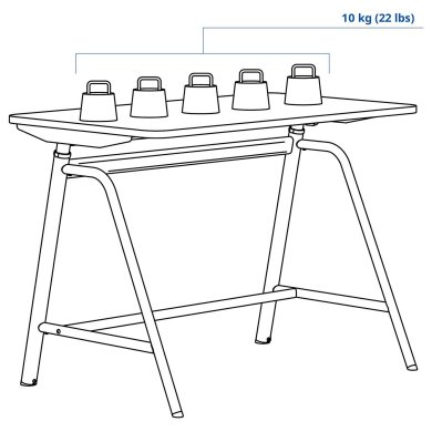 IKEA Письмовий стіл для роботи сидячи/стоячи GLADHOJDEN Білий (ИКЕА ГЛАДХОЙДЕН) 30493939 фото - 10