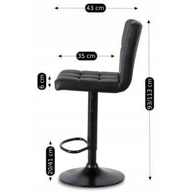 Барний стілець Mebel Elit NERO 2 Чорний ME.NERO/CZ/CZ/E/H фото - 13