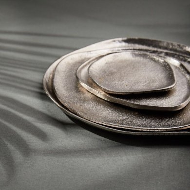 Декоративный поднос Homla GIRONA 24x21x1,5 см Серебристый - 6 Декоративный поднос Homla GIRONA 24x21x1,5 см Серебристый 234733 фото - 6