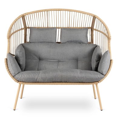 Садовый диван Mebel Elit KORYNT Серый ME.KORYNT2S/P/NAT/T/FW фото - 2