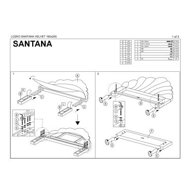 Кровать Signal Santana Velvet | Серый SANTANAV160SZD фото - 4