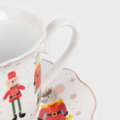 Чашка з блюдцем Homla LICOLA 250 мл Принт 232464 фото - 3