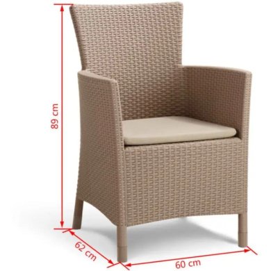 Комплект садовой мебели Keter LOWA/LUZON Капучино 224383 фото - 5