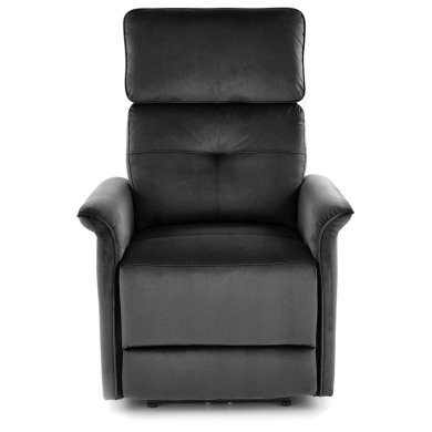 Кресло мягкое раскладное с реклайнером Halmar SEMIR Welur Черный V-CH-SEMIR-FOT-CZARNY фото - 6