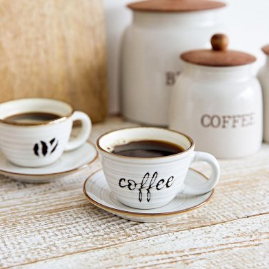 Чашка с блюдцем Homla MOSHA 100 мл Принт - 4 Чашка с блюдцем Homla MOSHA 100 мл Принт 227791 фото - 4