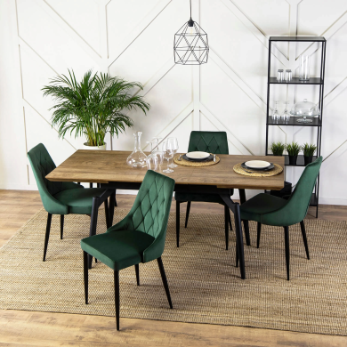 Обеденный стул Mebel Elit CORK Welur Зеленый ME.CORK/Z/V/K фото - 5