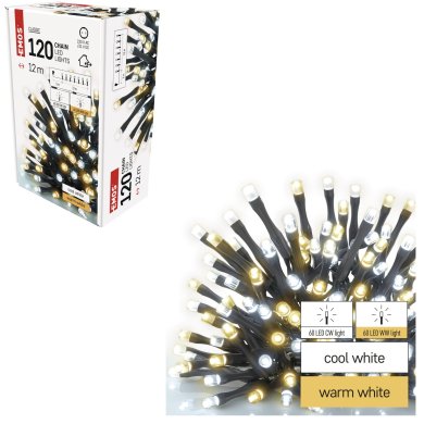 Новогодняя гирлянда Chomik 120 LED 12 м Холодный-белый EMO00066