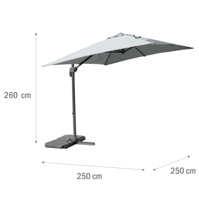 Садовый зонт Meven PLATINUM 250х250 см Серый MV-UM207SZ-PLATINUM фото - 11