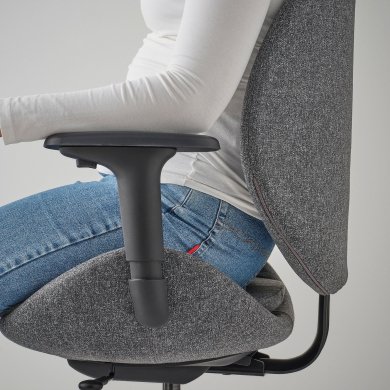 IKEA Офисное кресло HATTEFJALL Темно-серый (ИКЕА ХАТТЕФЬЯЛЛЬ) 30538971 фото - 3