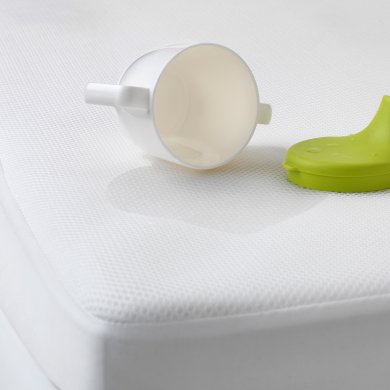 IKEA Водонепроницаемые наматрасник на резинке LENAST 60х120 см Белый (ИКЕА LENAST) 70373100 фото - 2