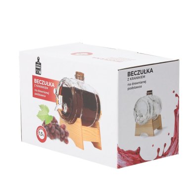 Диспенсер для напитков Chomik БОЧКА 1,5 л Прозрачный ZIX5711 фото - 8