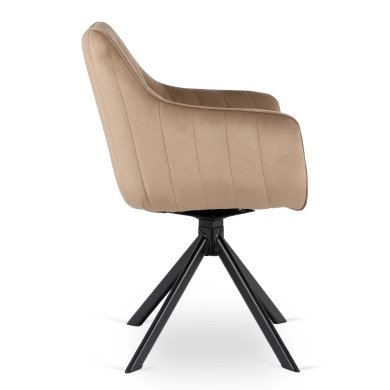 Обідній стілець Mebel Elit MUMBAI Welur Бежевий ME.MUMBAI/BZ/V/K фото - 3