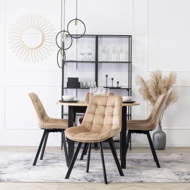 Обідній стілець Mebel Elit RICK Welur Бежевий ME.RICK/BZ/V/K фото - 5