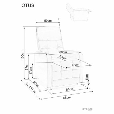 Крісло м'яке розкладне з реклайнером Signal OTUS Brego Оливковий OTUSBROL фото - 6