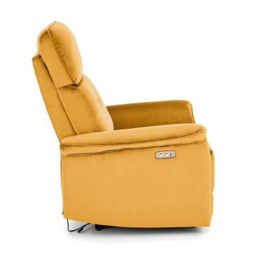 Кресло мягкое раскладное с реклайнером Halmar SEMIR Welur Горчичный V-CH-SEMIR-FOT-MUSZTARDOWY фото - 4