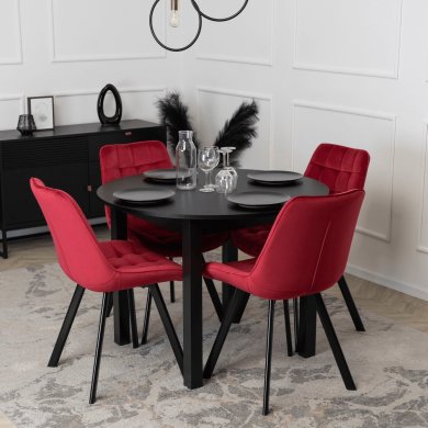 Обеденный стул Mebel Elit RICK Welur Бордовый - 6 Обеденный стул Mebel Elit RICK Welur Бордовый ME.RICK/BOR/V/K фото - 6