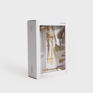 Набор столовых приборов Homla ABELE 18 шт Золотой 236553 фото - 7