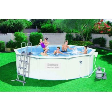 Каркасный бассейн Bestway 56384 HYDRIUM 460x120 см Серый 56384 фото - 3