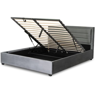 Ліжко Mebel Elit BLOOM Welur 160x200 см Сірий - 4 Ліжко Mebel Elit BLOOM Welur 160x200 см Сірий ME.BLOOM/160/CP/V/LOZZPOJ фото - 4