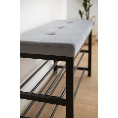 Скамейка для обуви Kontrast LOFT Welur Серый 6.01.83352 фото - 9