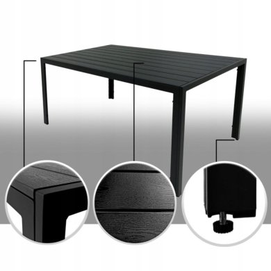 Комплект садовой мебели Kontrast ALLEN FUERTE 150 Черный 67684 фото - 4