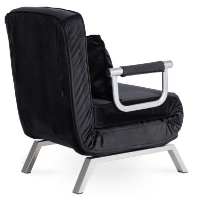 Крісло м'яке розкладне Mebel Elit BART Welur Чорний ME.BART/CZ/V/FW фото - 5