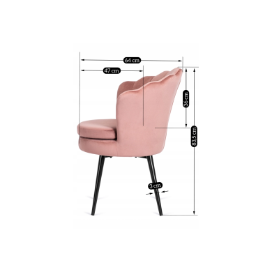 Обеденный стул Mebel Elit BELLA Розовый ME.BELLA/R/V/K фото - 6