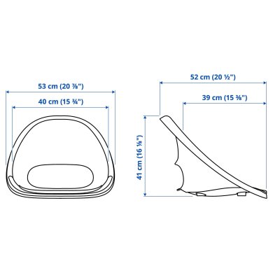 Сидіння зі спинкою ELDBERGET Жовтий - 2 IKEA Сидіння зі спинкою ELDBERGET Жовтий (ИКЕА ЭЛДБЕРГЕТ) 00524046 фото - 2
