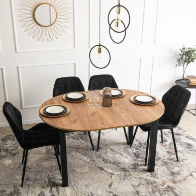 Обеденный комплект мебели Mebel Elit HARRY LUCKY | Дуб крафт / Черный / Серый HARRY/DC/CZ/S/LUCKY/CZ/V/Z4/K фото - 15