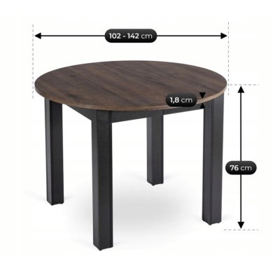 Розкладний обідній стіл Mebel Elit HARRY Горіх W.HARRY/OM/CZ/S фото - 11