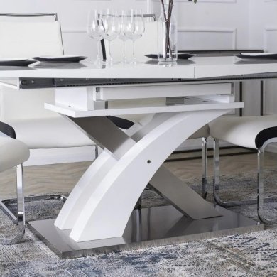 Розкладний обідній стіл Mebel Elit SVEN Білий - 12 Розкладний обідній стіл Mebel Elit SVEN Білий B.SVEN/DC/CZ/S фото - 12
